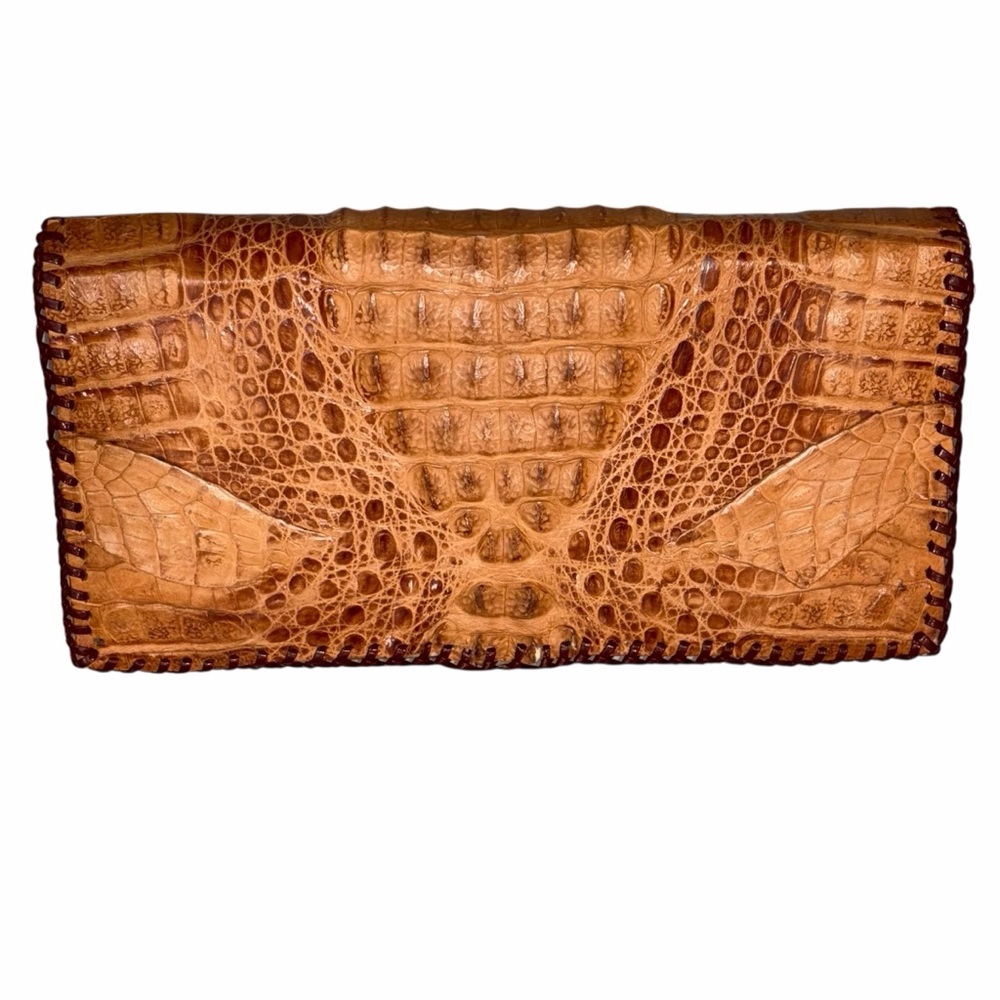 Vintage Alligator Skin Clutch Purse Bag
